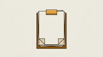 A stack of blank sheets held by a flat clip